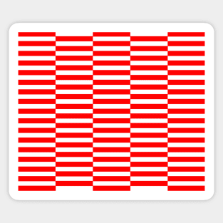 Strips - red and white. Sticker